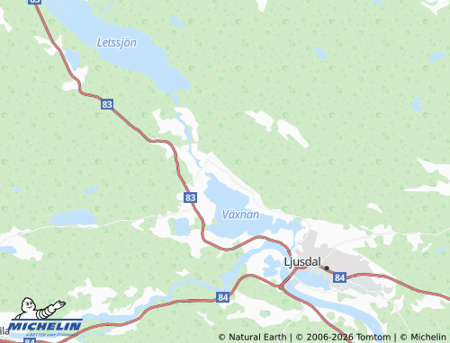 Carte MICHELIN Tallåsen - ViaMichelin