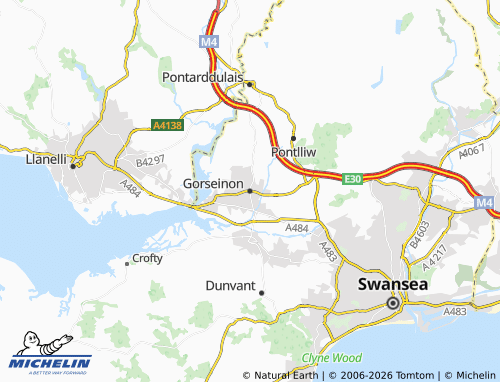 Mappa MICHELIN Gorseinon - ViaMichelin