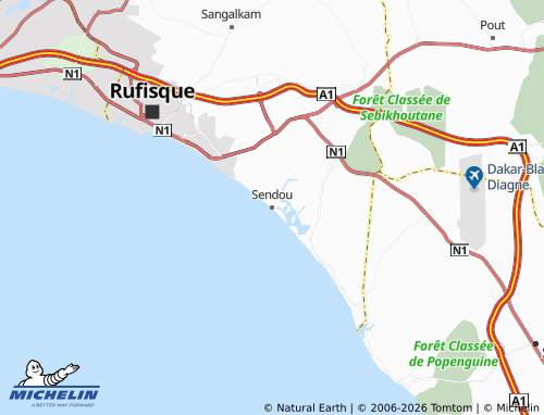 Mappa MICHELIN Sendou - ViaMichelin