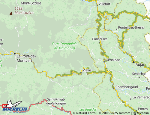 MICHELIN Gourdouze map - ViaMichelin