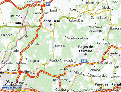 MICHELIN Represas map - ViaMichelin