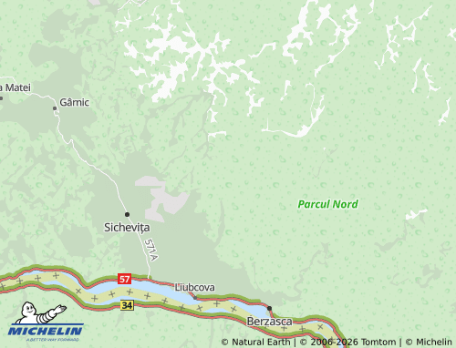 Mappa MICHELIN Valea Orevița - ViaMichelin