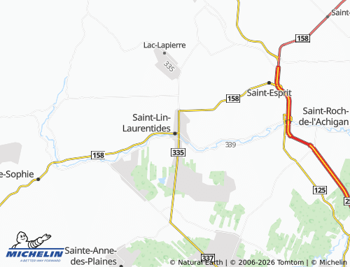 Mappa MICHELIN Saint-Lin-Laurentides - ViaMichelin