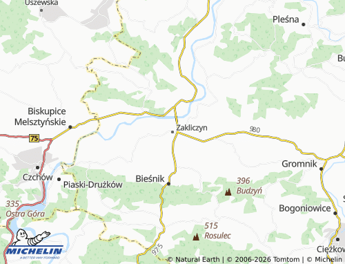 MICHELIN Zakliczyn map - ViaMichelin