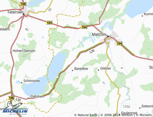 MICHELIN-Landkarte Basedow Höhe - ViaMichelin