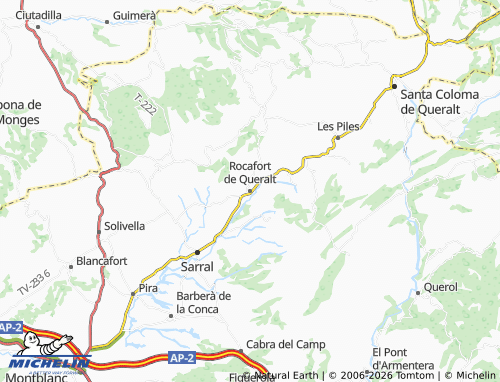 MICHELIN-Landkarte Rocafort de Queralt - ViaMichelin