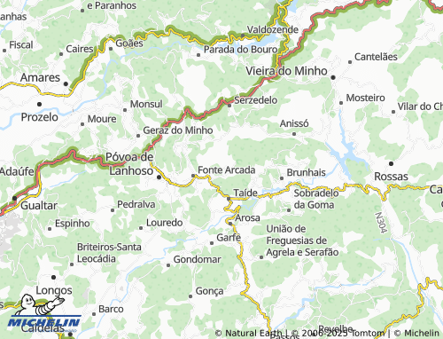MICHELIN-Landkarte Vale de Moura - ViaMichelin