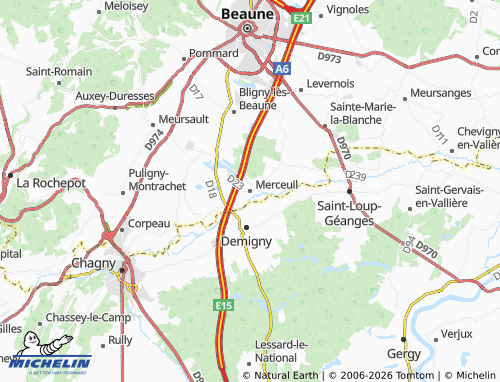 Mappa MICHELIN Merceuil - ViaMichelin