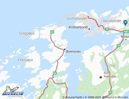 MICHELIN Bremsnes map - ViaMichelin