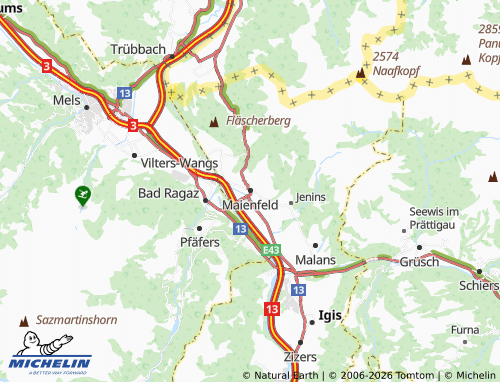 Mapa MICHELIN Maienfeld - ViaMichelin