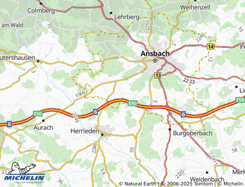 MICHELIN Dautenwinden map - ViaMichelin