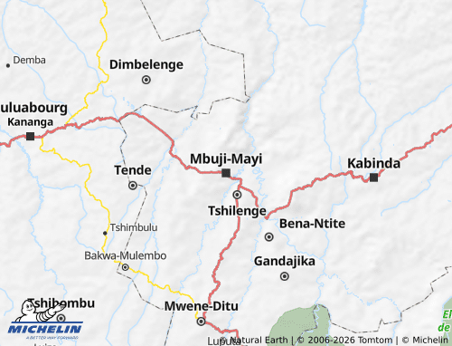 Mapa MICHELIN Kasaï-Oriental - ViaMichelin