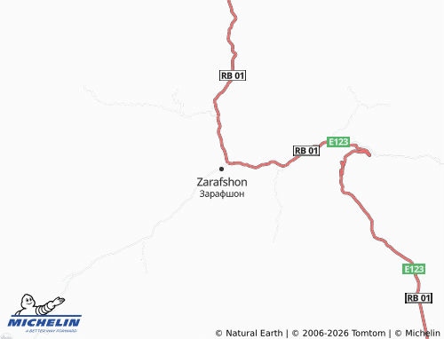 Mappa MICHELIN Zarafshon - ViaMichelin