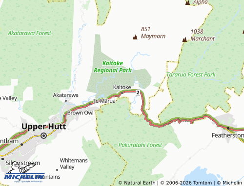 Mapa MICHELIN Kaitoke - ViaMichelin