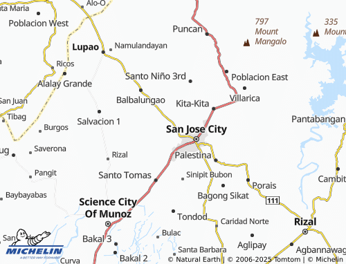MICHELIN Santo Niño 2nd map - ViaMichelin