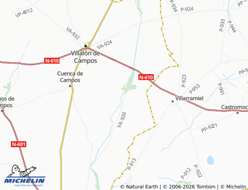 MICHELIN Gatón de Campos map - ViaMichelin