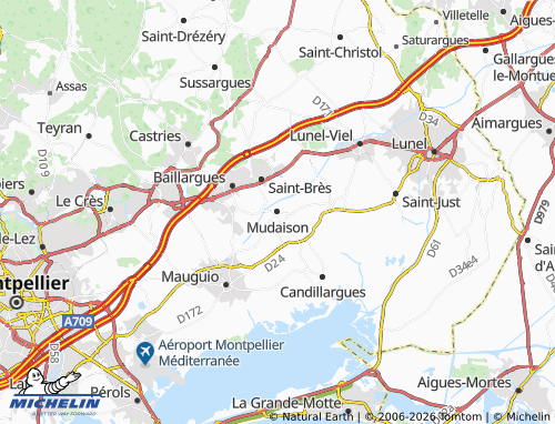 MICHELIN Mudaison map - ViaMichelin