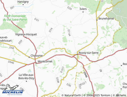 MICHELIN Chéry-lès-Rozoy map - ViaMichelin