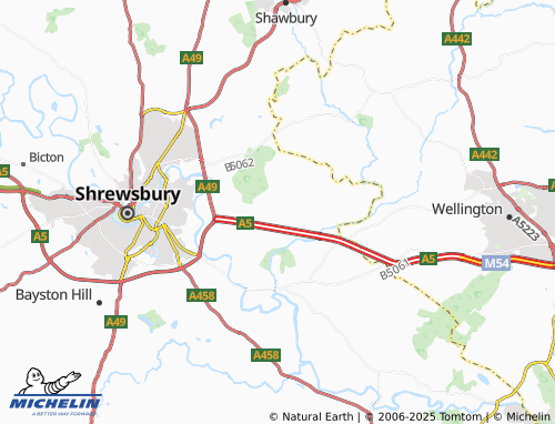 Mappa MICHELIN Upton Magna - ViaMichelin