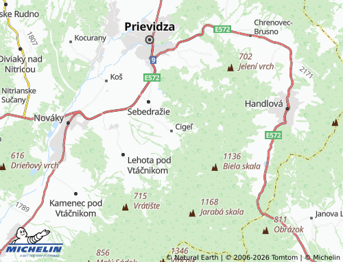 MICHELIN Cigeľ map - ViaMichelin