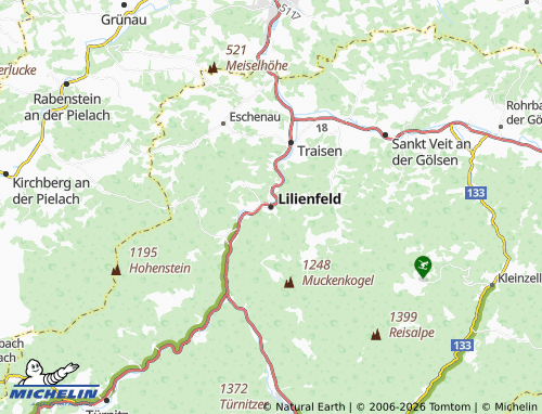 MICHELIN Lilienfeld map - ViaMichelin