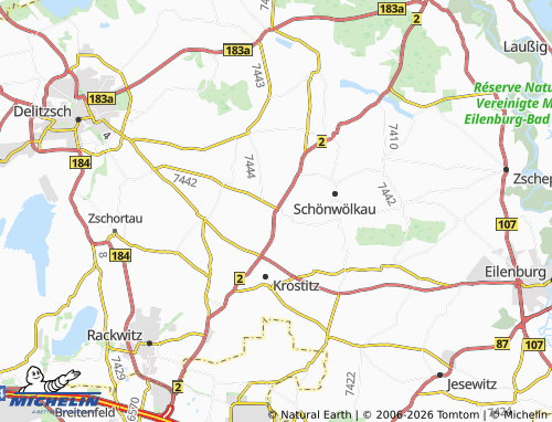 MICHELIN Krensitz map - ViaMichelin