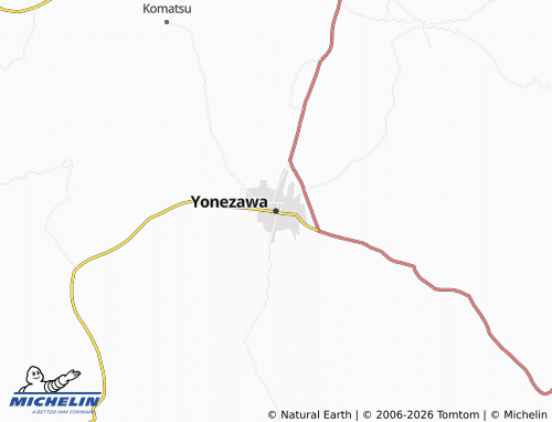 Kaart MICHELIN Yonezawa - ViaMichelin