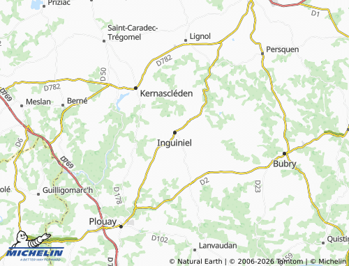 MICHELIN Inguiniel map - ViaMichelin