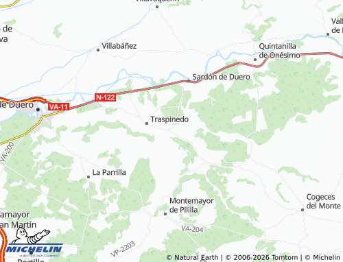 MICHELIN Santibáñez de Valcorba map - ViaMichelin