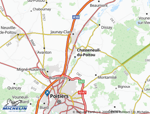 Mapa MICHELIN Chasseneuil-du-Poitou - ViaMichelin
