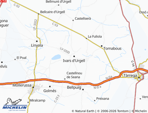 Mappa MICHELIN Ivars d'Urgell - ViaMichelin