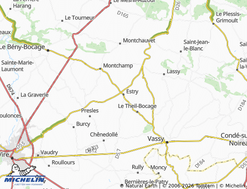 MICHELIN Estry map - ViaMichelin