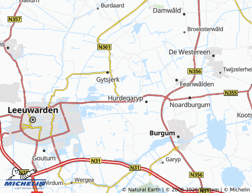 MICHELIN Ryptsjerk map - ViaMichelin