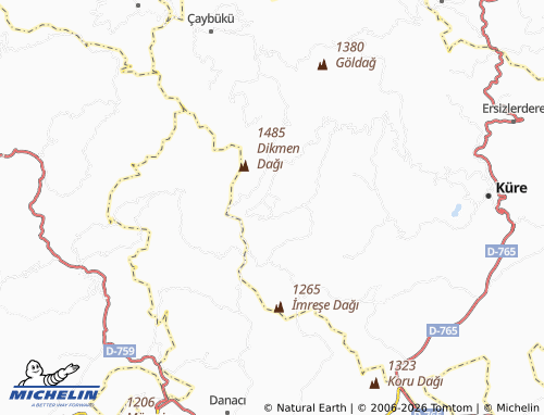 MICHELIN Köstekçiler map - ViaMichelin