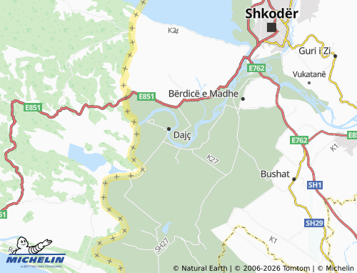 MICHELIN Obot i Vjetër map - ViaMichelin