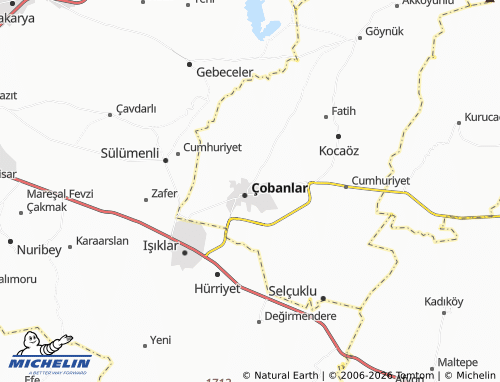 MICHELIN Bucak map - ViaMichelin