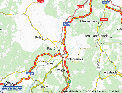 MICHELIN Iria Flavia (Santa María) map - ViaMichelin