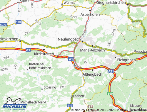 MICHELIN Sankt Christophen map - ViaMichelin
