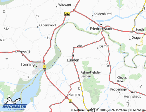 MICHELIN Lunden map - ViaMichelin