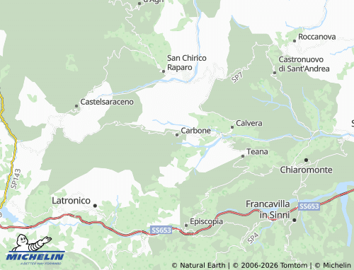 MICHELIN Carbone map - ViaMichelin