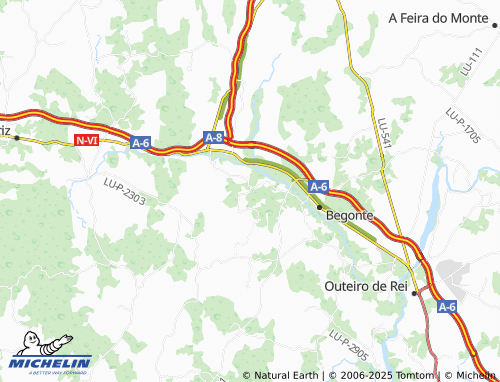 MICHELIN O Castro (Santa María) map - ViaMichelin