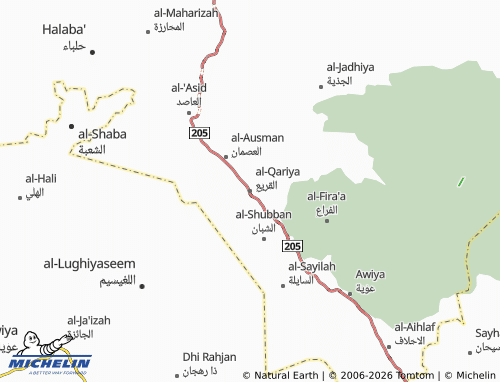 Carte MICHELIN al-Qariya - ViaMichelin