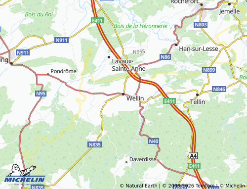 Carte MICHELIN Wellin - ViaMichelin