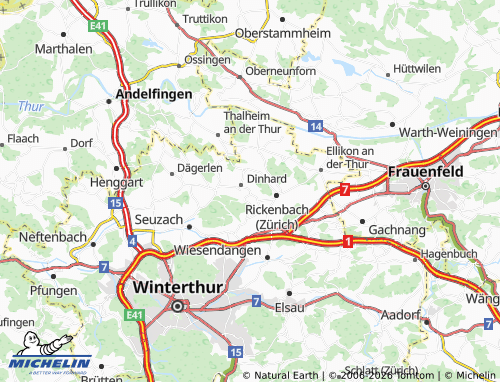 MICHELIN-Landkarte Kirch-Dinhard - ViaMichelin
