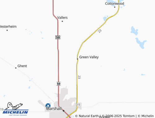 MICHELIN Green Valley map - ViaMichelin