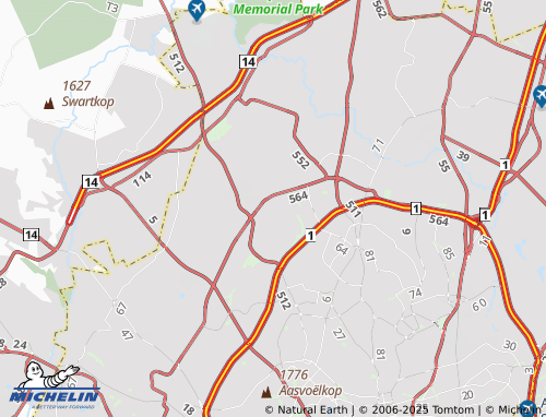 MICHELIN Noordhang Extension 44 map - ViaMichelin
