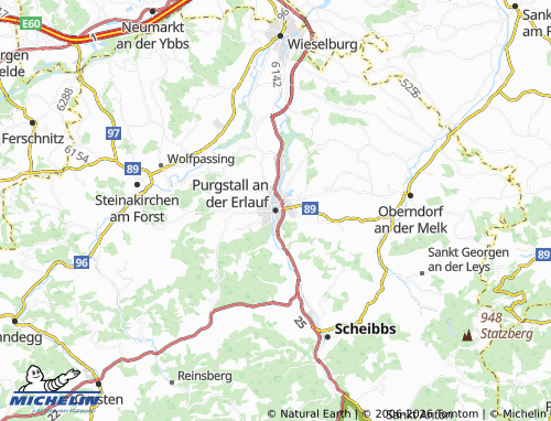 MICHELIN-Landkarte Purgstall an der Erlauf - ViaMichelin