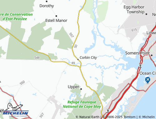 MICHELIN Corbin City map - ViaMichelin