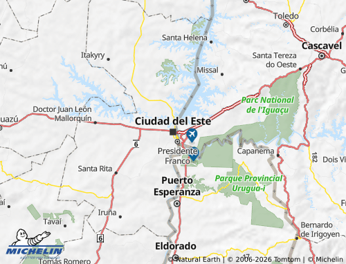 MICHELIN-Landkarte Alto Paraná - ViaMichelin