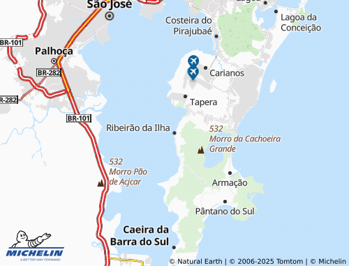 MICHELIN Ribeirão da Ilha map - ViaMichelin